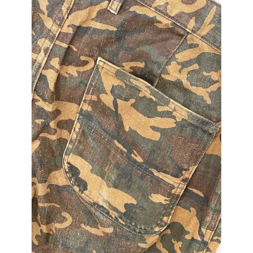 Taylor Stitch Chore Pants Mens 32x26 Camo Boss Duck Double Knee Workwear